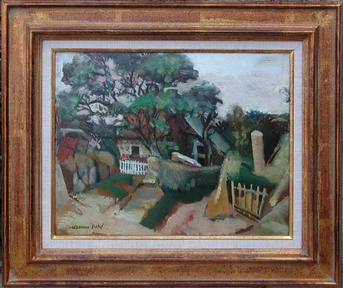 Maurice RETIF "Maison en Bretagne"  huile sur carton 33x41